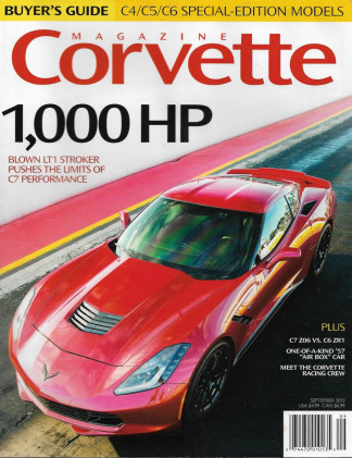 CORVETTE MAGAZINE 2015 SEPT - BLOWN LT1 1000 HP, C7 Z06 vs C6 ZR1, '57 AIR BOX